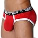 ONEFIT Men's Modal Thongs Underwear Sexy Breathable Panty Bikini Briefs Red M