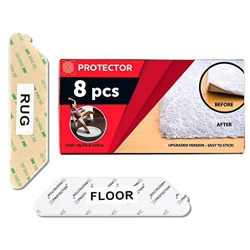 XProtector Rug Grippers Best 8 pcs Anti Curling Rug Gripper. Keeps