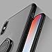 ICONFLANG iPhone X Case, Slim Fit Shell Hard Plastic with Adjustable Ring Holder Stand Anti-Scratch Resistant Cover Case for Apple iPhone X 2017 Release 5.8 inch - Clear