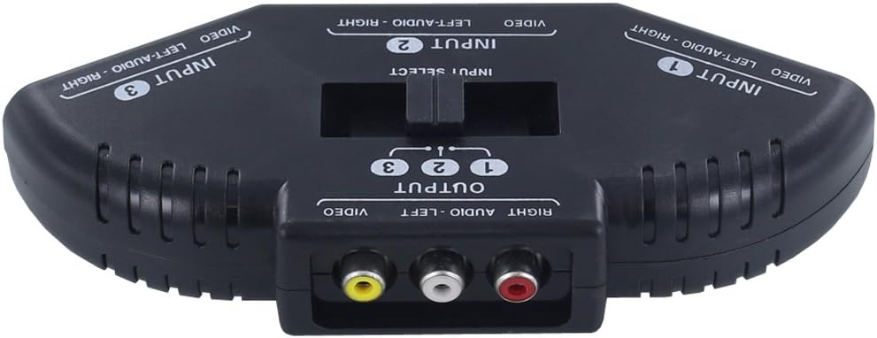 Fosmon A1602 RCA Splitter with 3-Way Audio, Video RCA Switch Box + RCA Cable for Connecting 3 RCA Output Devices to Your TV: Electronics