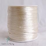 Ivory 2mm x 100 yards Rattail Satin Nylon Trim Cord Chinese Knot