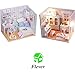 Flever Dollhouse Miniature DIY House Kit Creative Room With Furniture and Glass Cover for Romantic Artwork Gift(Rise And Shine&Blooming Summer Day)