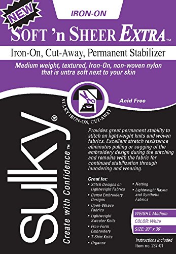 Sulky Of America Cut Away Soft N Sheer Extra Stabilizer, 20