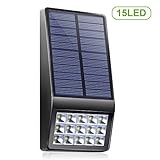 Solar Lights Outdoor - XINREE 15 LED Solar Powered Lights DIM Mode with Motion Sensor Light Wireless Waterproof Security Lighting for Garden Patio Yard Path Fence Step Deck