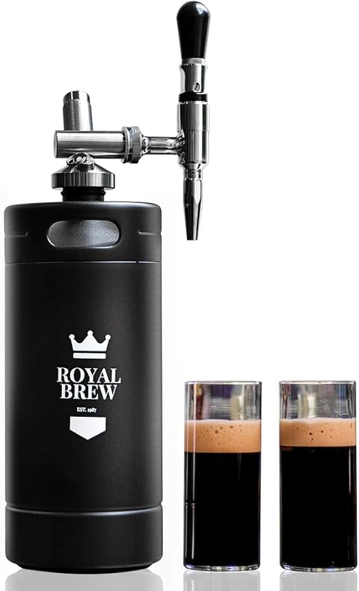Royal Brew Nitro Cold Brew Coffee Maker Home Keg Kit System (Matte Flat
