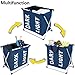 Chrislley X-Frame Laundry Hamper Basket Dirty Clothes Laundry Basket Large Home Laundry Hamper Sorter Laundry Bag (Blue)