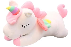 hitoshe Unicorn Stuffed Animals, Soft Unicorn Plush Hugging Pillow Toy Gifts for Kids (White, 12 in)