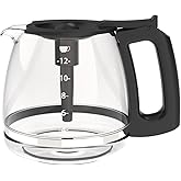 Coffee Machine Glass Carafe, 12Cup Coffee Pot, Compatible with KitchenAid KCM1209 KCM1208, Cuisinart DCC 1220BKS, Capresso SG300, Gourmia GCM3260, Krups Essential,Wamife &Mueller Coffee Makers