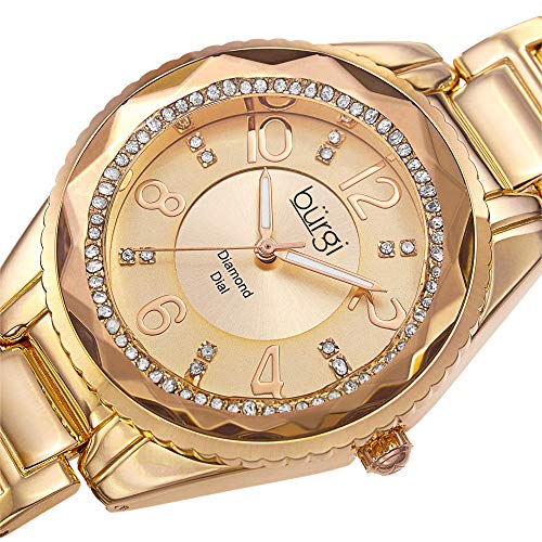 Montre Bracelet Burgi Femme Gold-Tone avec cadran Cote dIvoire Ubuy
