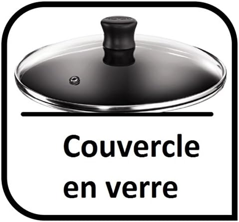 Tefal C3674602 Elégance Faitout + Couvercle, Aluminium, Noir, 24 cm