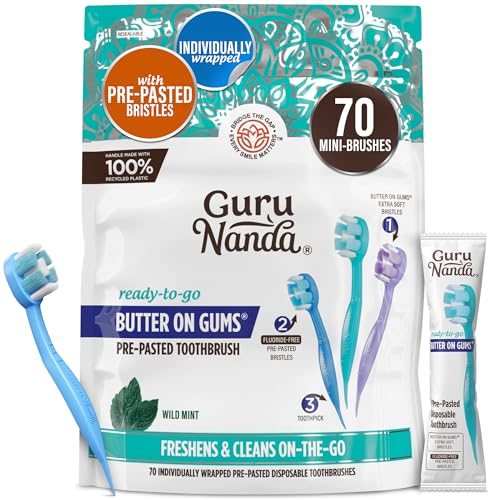 GuruNanda Disposable Travel Toothbrush Kit