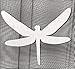DCentral Dragonfly Flexible Screen Magnet Décor; Double-Sided. Bright White-Easier to See Day & Night. Decorative. Helps to Stop Walking into Screens, Covers Small Tears in Screens Size W 6