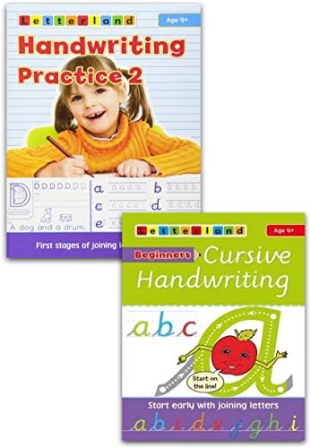 Letterland Handwriting Practice Collection 2 Books Set (Ages 4) (Beginners Cursive Handwriting, Letterland Handwriting Practice - Level 2) Paperback – 2018
