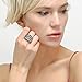 Mytys Vintage Silver Rings for Women Girl Fashion Black Marcasite Cluster Rings Size 6 7 8 9 10