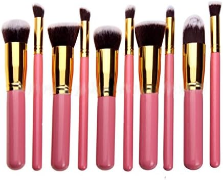 HLCJ 10pcs Makeup Brush Set Cosmetic Blushes Eyebrow kit Foundation Blush Powder Brushes