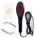 Eqoba Ceramic Hair Straightener Brush with Anti-Scald Protection and LCD Display Black