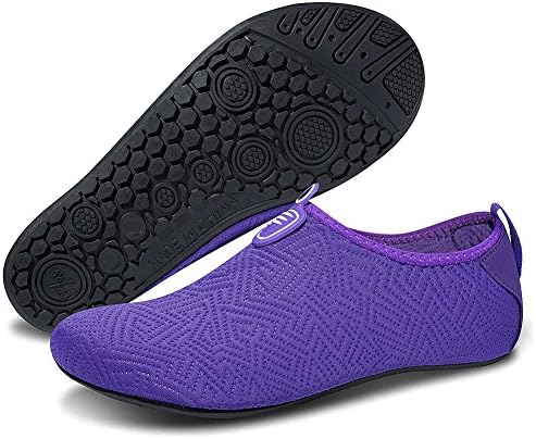 Msjenny Water Shoes Quick Dry Barefoot Sports Aqua Socks Beach Pool Swim Surf Yoga Shoes for Men Women