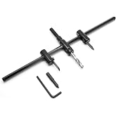 Seimneire Black Adjustable Hole Saw, 1-3/16" to 11-3/4" (30 to 300mm) | Heavy Duty, Adjustable Circle Cutter Drill Bit Tool, For Drywall Wood Plaster