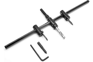 Seimneire Adjustable Hole Saw, 1-3/16" to 11-3/4" (30 to 300mm) Heavy Duty Adjustable Circle Cutter Drill Bit Tool for Drywall Wood Plaster, Black