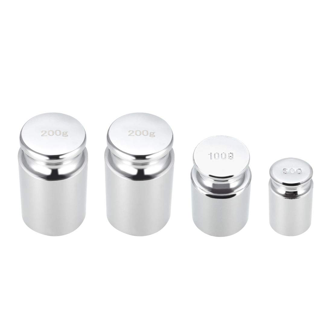 sourcing map Calibration Weight Set 50g 100g 200g M1 Precision Chrome Plated Steel for Digital Balance Scales