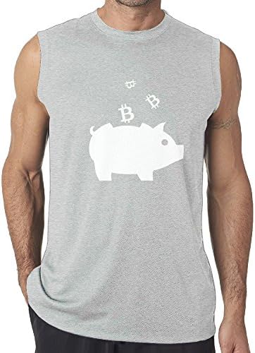 Piggy Bitcoin Men Sleeveless Muscle T-Shirt