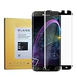 Galaxy S7 Edge Black Screen Protector,9H [Case Friendly] 3D Curved Tempered Glass Screen Protector Anti-Scratch, Anti-Fingerprint,Anti-Bubble for Samsung Galaxy S7 Edge(Black). â€¦