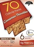 FiberGourmet Cinnamon Thinables 6 Snack 1oz Bags (6-Pack) = 36 Total