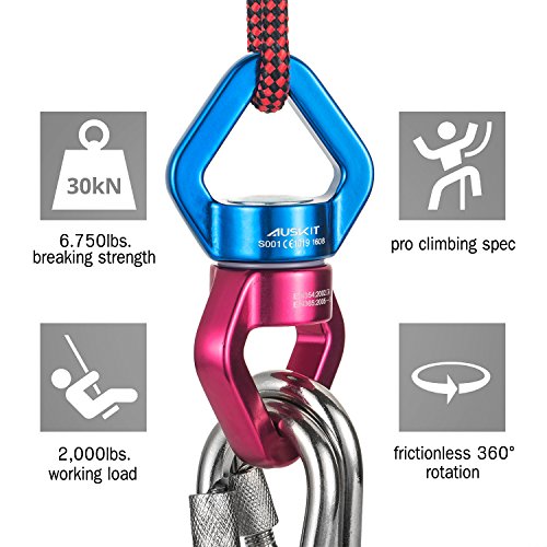 AusKit Swing Swivel, 30 KN Safest Rotational Device Hanging Accessory