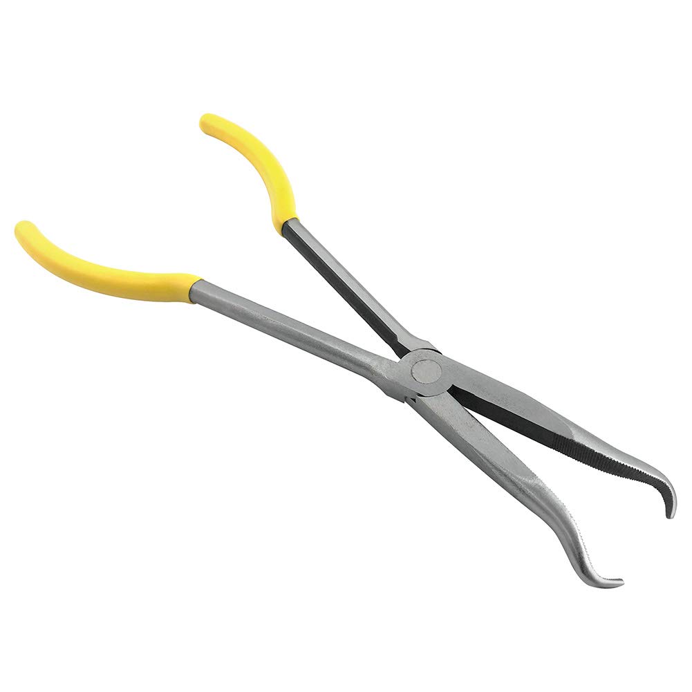 QWORK® Long Reach Hose Grip Pliers, Long Nose Spark Plug Pliers with Ring Tip, 11" / 280mm — image 1