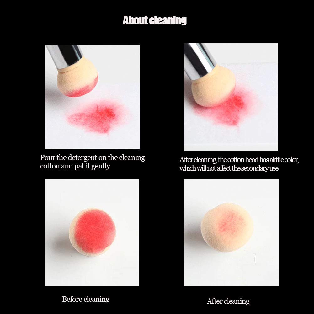 Nail Brush Sponge Nail Brush Picking Dotting Gradient Pen Brush Nail Art Tools with 4 Replacement Heads - Image 5