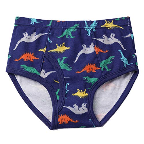 BYONEME 100 Cotton Little Boys Briefs Soft Dinosaur Truck Toddler