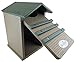 JCs Wildlife Green and Tan Ultimate Poly Screech Owl Nesting Box - Great for Saw-Whet Owls and Kestrels Too - Clean Out Door Makes Cleaning Easy