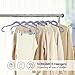 SONGMICS 30-Pack Pants Hangers, 16.7-Inch Long Velvet Hangers with Adjustable Clips, Non-Slip, Space-Saving for Pants, Skirts, Coats, Dresses, Tank Tops, Light Purple UCRF12PL30