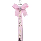 yaozeio Glitter Cheer Bow Keychain for Backpacks