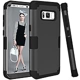 Samsung Galaxy S8 Plus Case, VPR 3 in 1 Hybrid Cover Hard PC Soft Silicone Rubber Heavy Duty Shock Absorbing Protective Defender Case for Samsung Galaxy S8 + Plus (2017) 6.2 inch (Black)