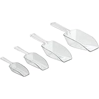 iDesign BPA-Free Plastic Multi-Purpose Measuring Scoops in Multiple Sizes - Clear (Set of 4)