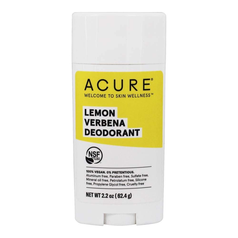 AcureDeodorant Lemony Fresh & Invigorating Scent, lemon verbena, 2.25 Ounce, WHITE, 2.25 Ounce (Pack of 1)