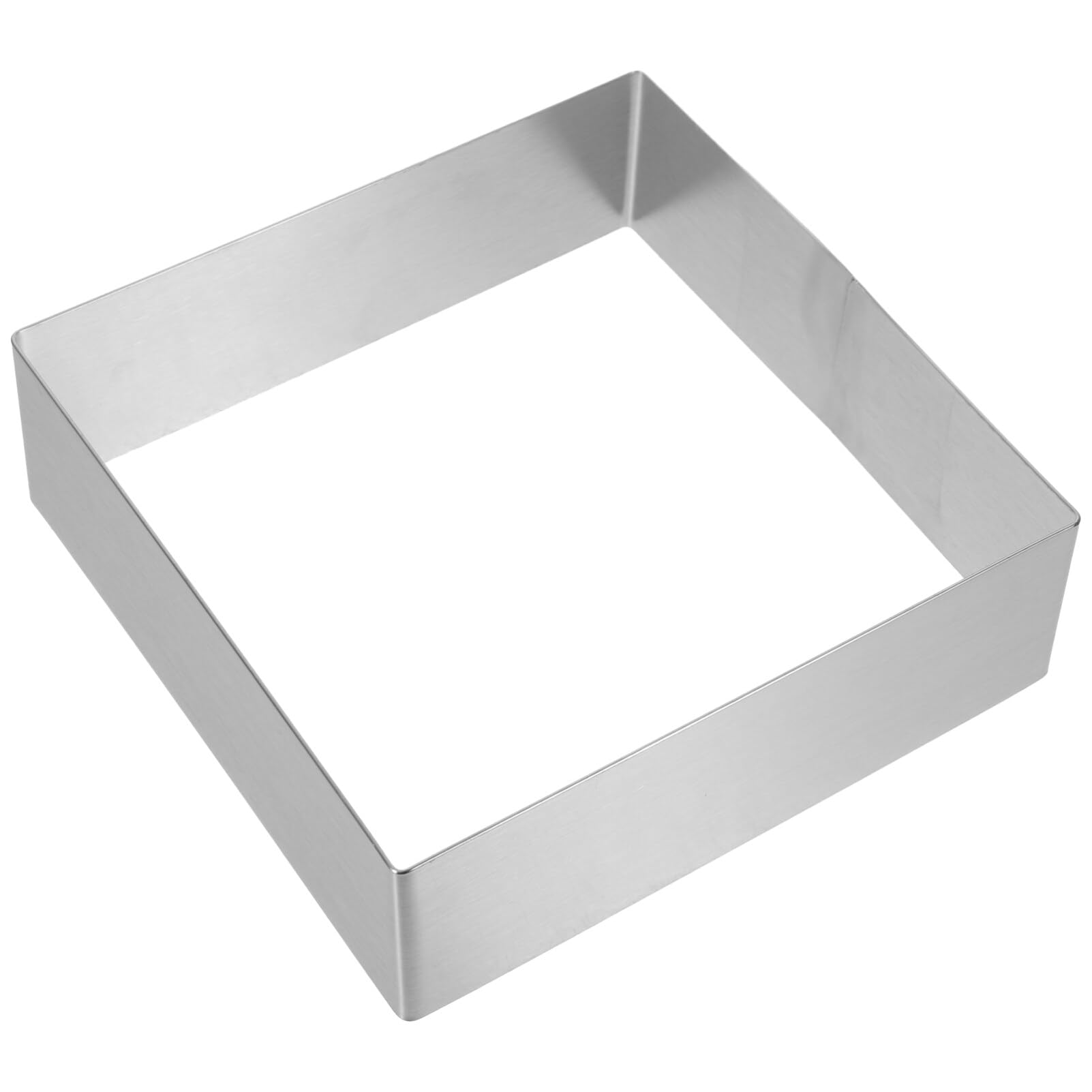 Yardwe Cake Mousse Ring Mould 9 Inch, Stainless Steel Square Cake Baking Rings Cake Dessert Decor Mold Tool (Silver)