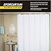 Eforcurtain Stall Shower Curtain Liner 36x72 Inch, Waterproof Fabric Shower Curtain Washable Small Stall Bathroom Curtain White