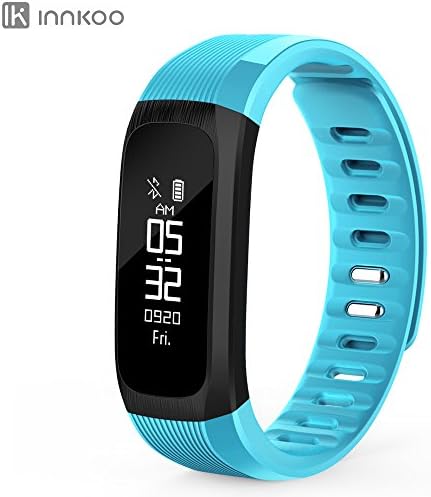Waterproof Fitness Activity Tracker Watch with Heart Rate Monitor, InnKoo U9 Pedometer Steps Calories Counter Smart Sleep Tracker Bracelet Wristband Sports Band, for Kids Seniors Women Men (Cyan)