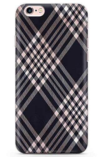 Case Warehouse iPhone 6 Case, iPhone 6s Fashion Designer Luxury Plaid Phone Case Clear Ultra Thin Lightweight Gel Silicon TPU Protective Cover | Cute Pink Geometric Girls Trendy