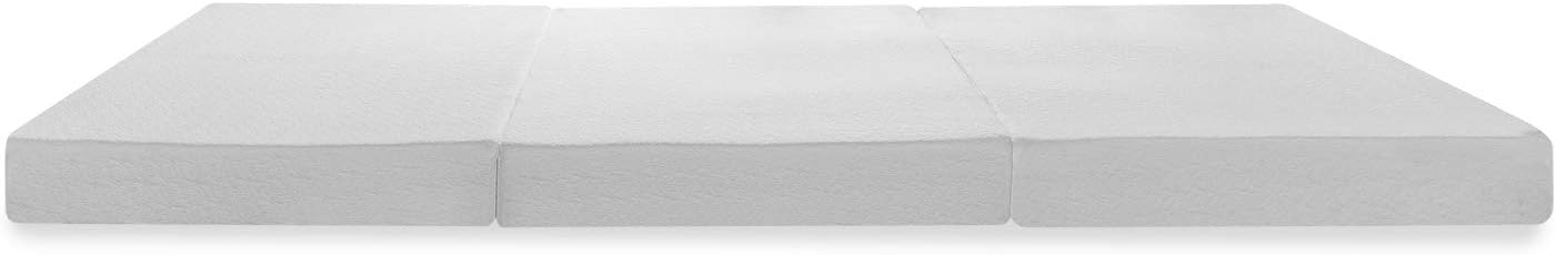 Best Price Mattress 4 Inch Trifold Memory Foam Topper, Mattress Pad with Cover, CertiPUR-US Certified, Full: Furniture & Decor