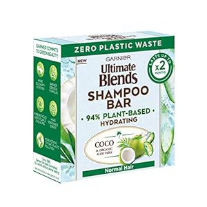 Garnier Ultimate Blends Coconut Hydrating Shampoo Bar with Aloe Vera for Normal Hair, 60g