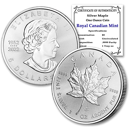 2023 - Lot of (25) 1 oz Canadian Maple Leaf Silver Coins Brilliant Uncirculated with Certificates of Authenticity $5 Seller BU