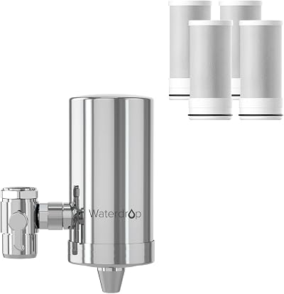 Waterdrop Water Filter Tap Stainless Steel Faucet Filter 320 Gal 0.5 GPM