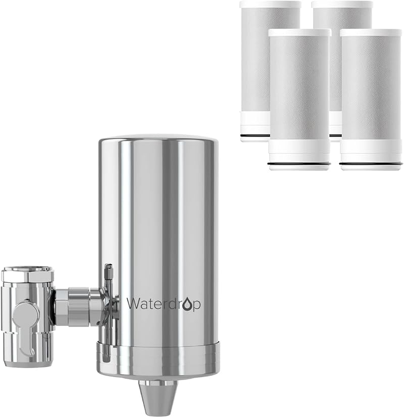 Waterdrop Water Filter Tap Stainless Steel Faucet Filter 320 Gal 0.5 GPM