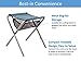 Trekology Camping Stool, Portable Folding Camp Stools - Ultralight Compact Camp Footrest Stool, Mesh Bag for Storage, Great for a Quick Rest Outdoors and for Chores Close to The Ground (Blue, Large)
