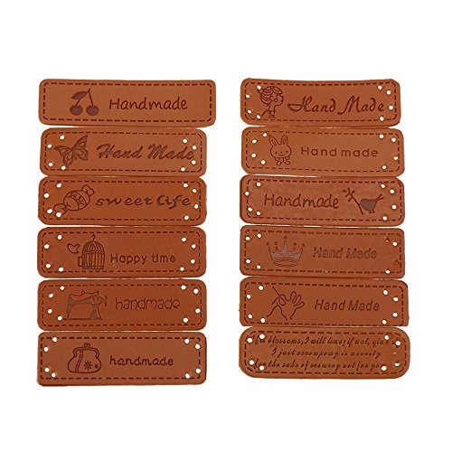 ISKYBOB Set of 24 "Handmade" Embossed Tag with Holes for Sewing & Craft DIY - Thumbnail 7