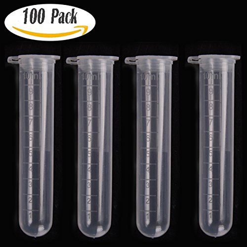 Buytra 100 pack 10ml plastic lab test tube vial sample …