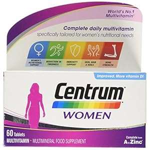 Centrum Women Multi Vitamins and Minerals Tablet, 60 Tablets (2 Months Supply), 24 Essential Nutrients Vitamins and…